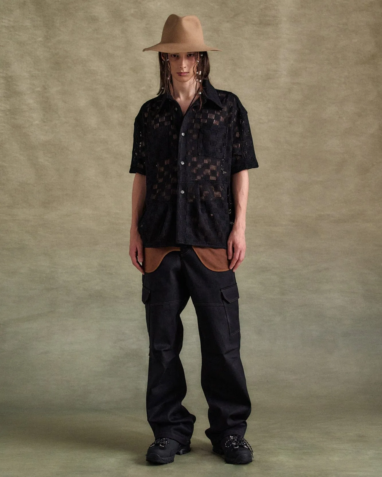 INSIDE OUT CARGO PANTS apa785m(BLACK) sold by Andersson Bell product image thumbnail 5