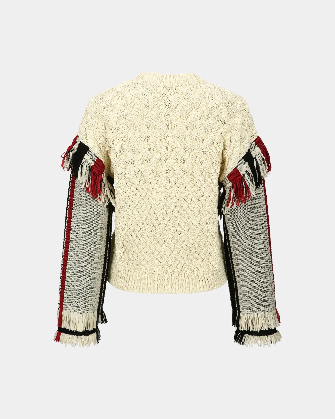 UNISEX TASSEL SLEEVE OVERSIZED KNIT SWEATER atb1258u(ECRU) sold by Andersson Bell product image thumbnail 4