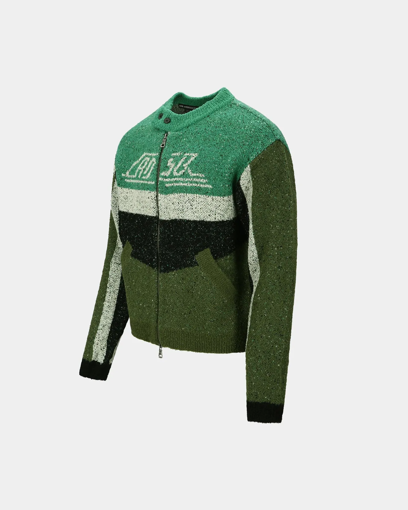 MOTORCYCLE LOGO CARDIGAN atb1249m(GREEN) sold by Andersson Bell product image thumbnail 3