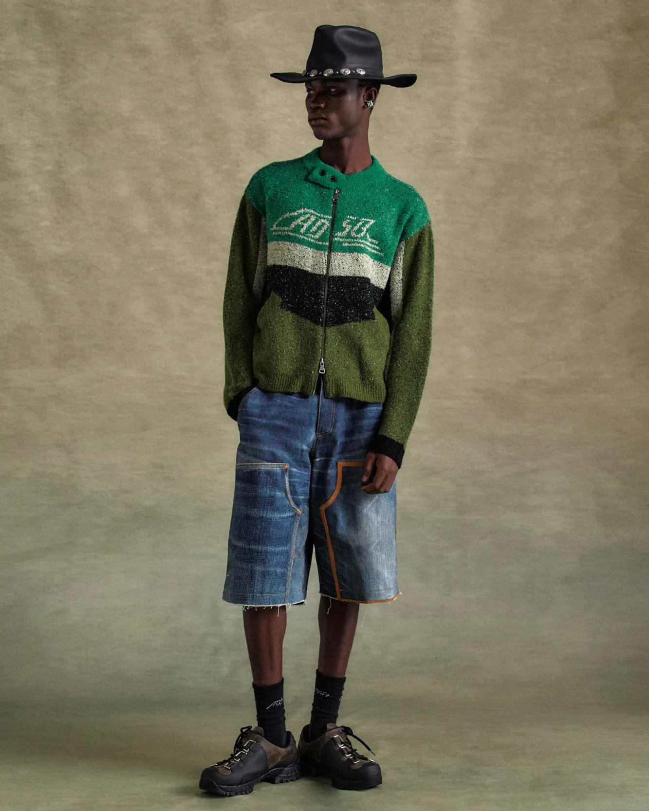 MOTORCYCLE LOGO CARDIGAN atb1249m(GREEN) sold by Andersson Bell