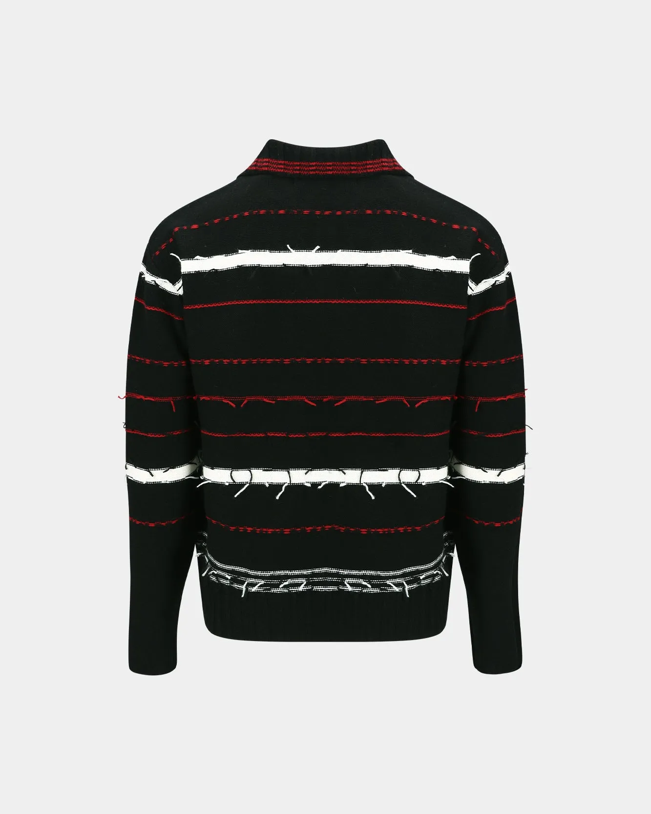 B&W STRIPE POLO SWEATER atb1245m(BLACK) sold by Andersson Bell product image thumbnail 4