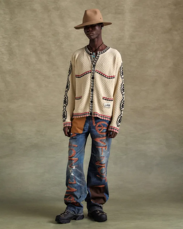 FANTASIA ROUND-NECK CARDIGAN atb1244m(ECRU) sold by Andersson Bell