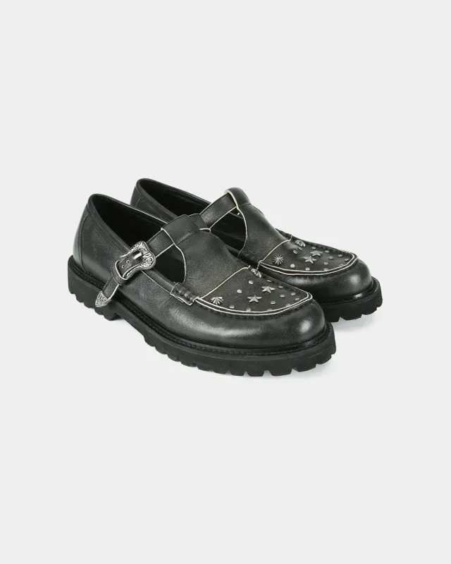 UNISEX WESTERN MARY JANE LOAFERS aaa464u(BLACK) sold by Andersson Bell