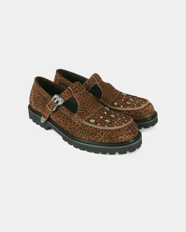 [RESTOCK] UNISEX WESTERN MARY JANE LOAFERS aaa465u(LEOPARD/BROWN) sold by Andersson Bell