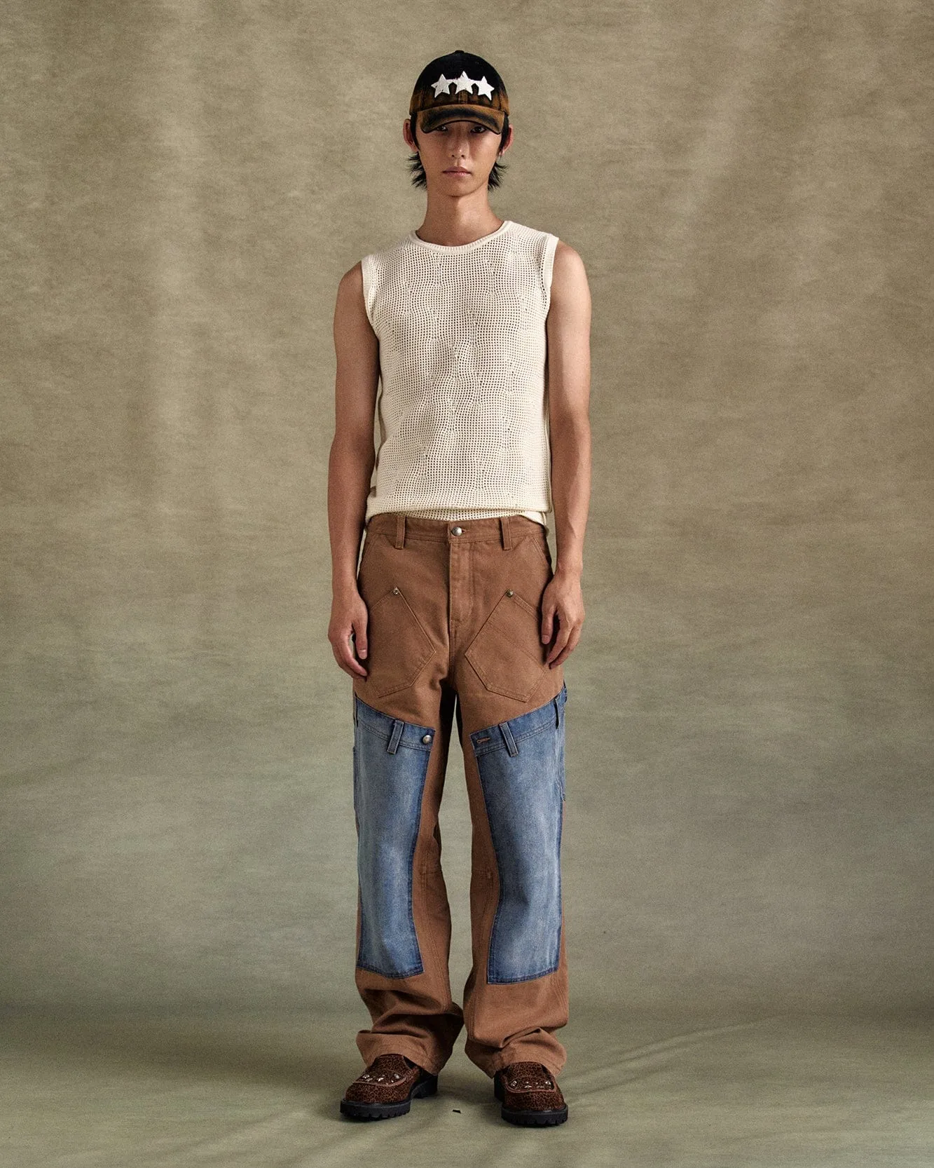 UNISEX STAR PATCH CAP aaa469u(BLACK) sold by Andersson Bell product image thumbnail 4