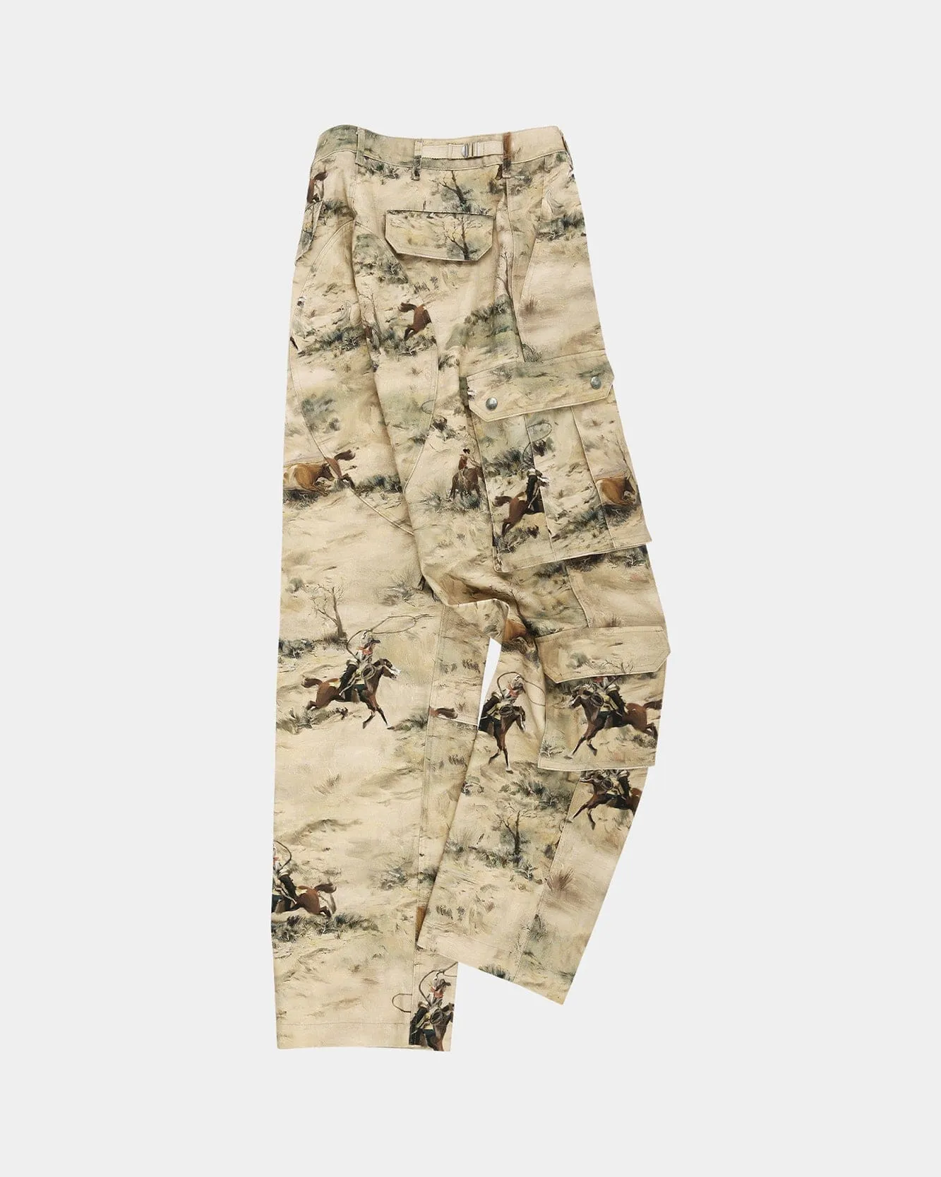 UNISEX COWBOY PRINTED CARGO JEANS apa811u(BEIGE) sold by Andersson Bell product image thumbnail 3