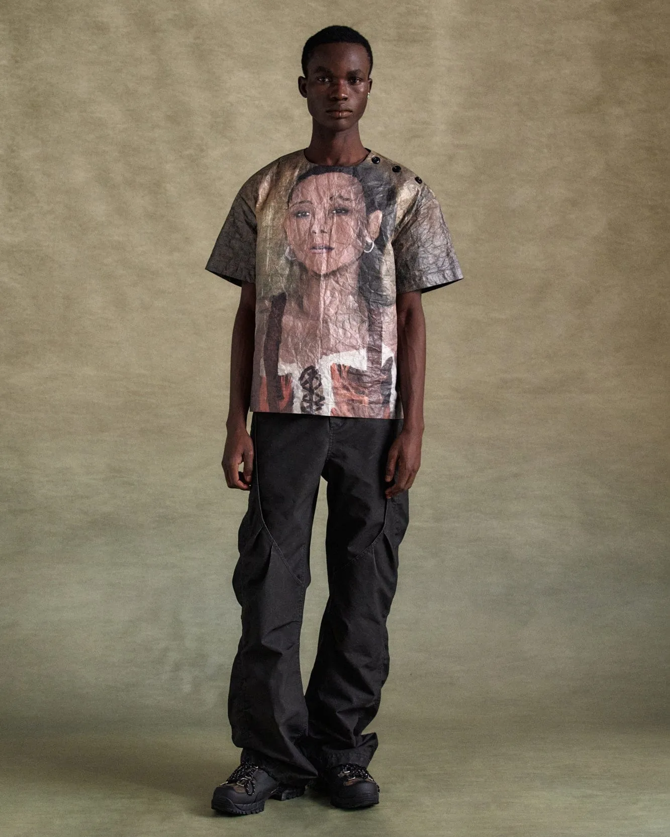 ARC SHIRRING PANTS apa791m(BLACK) sold by Andersson Bell