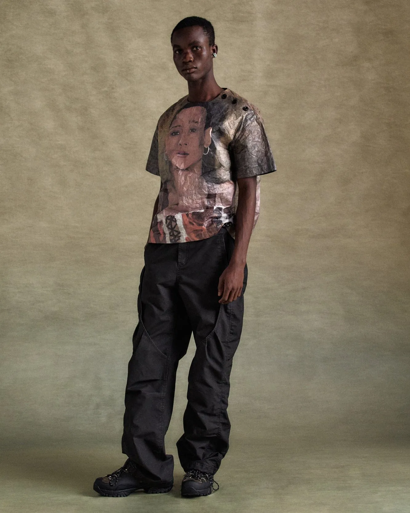 ARC SHIRRING PANTS apa791m(BLACK) sold by Andersson Bell product image thumbnail 5