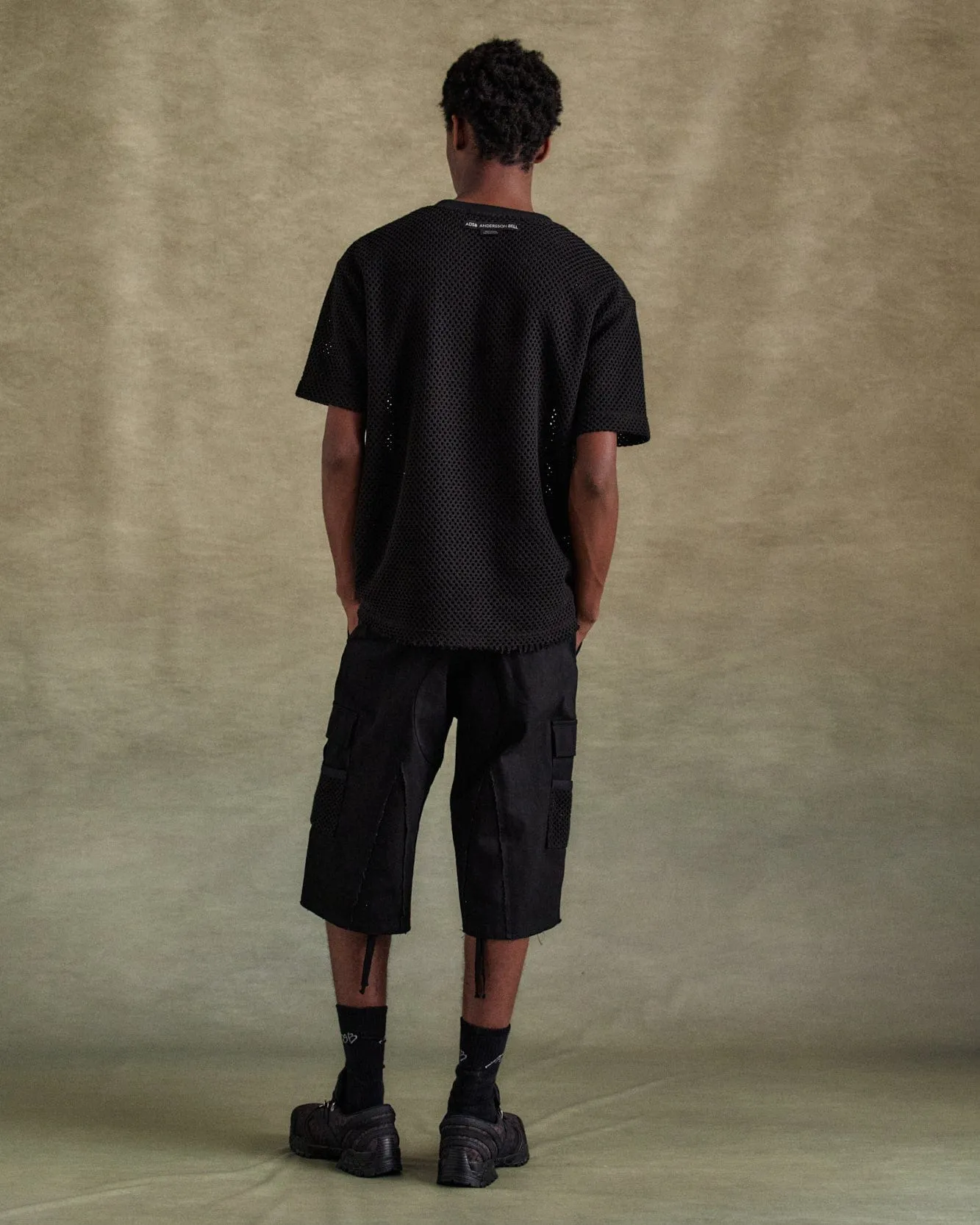 STAR PATCH MESH T-SHIRTS atb1295m(BLACK) sold by Andersson Bell product image thumbnail 5