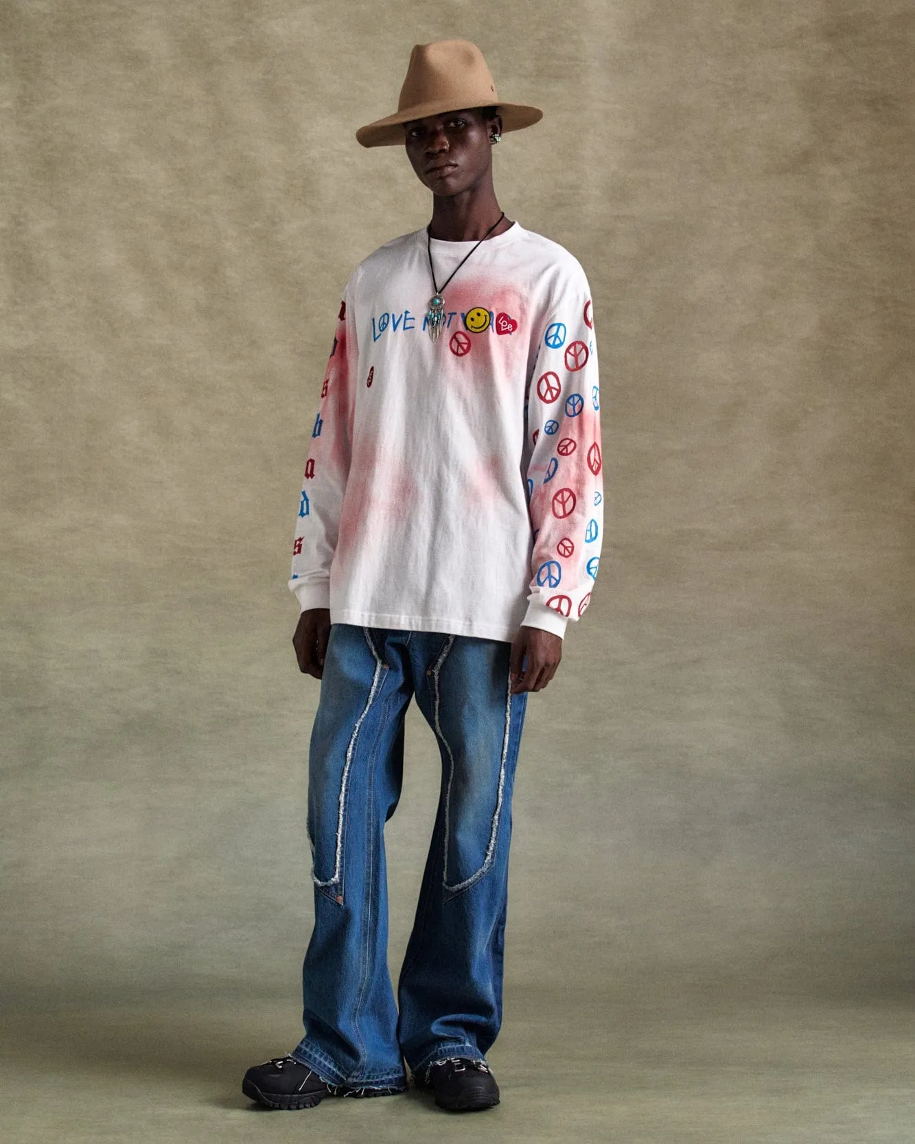 UNISEX LOVE L/S T-SHIRTS atb1254u(WHITE) sold by Andersson Bell