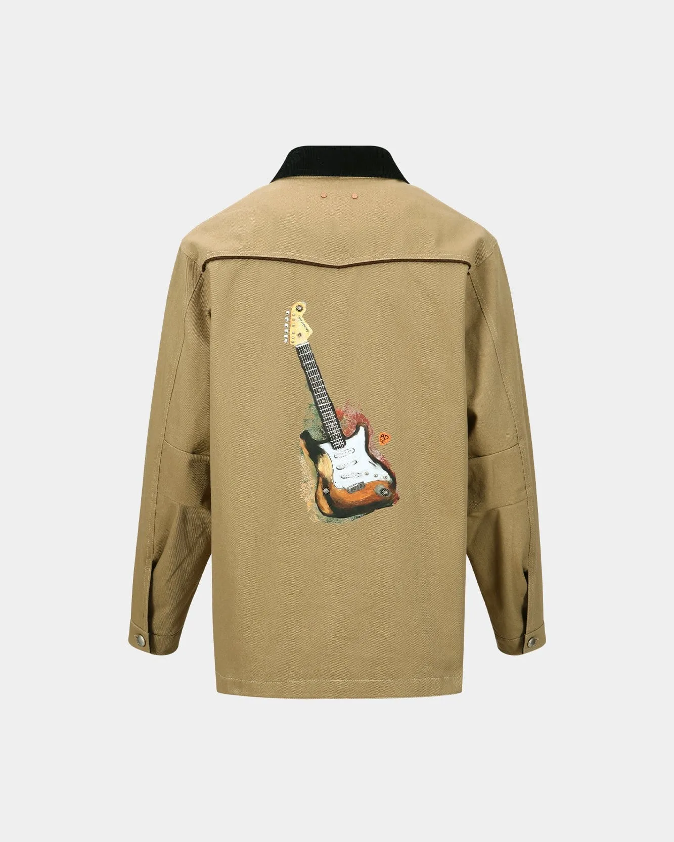 GUITAR PRINTED COTTON JACKET awa678m(TAN) sold by Andersson Bell product image thumbnail 4