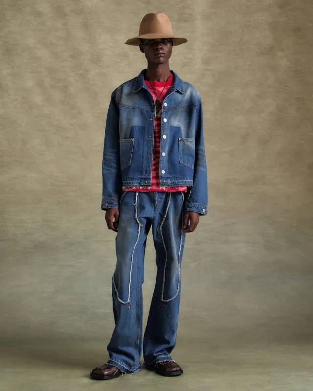 RODEO MOTORCYCLE DENIM JACKET awa676m(BLUE) sold by Andersson Bell