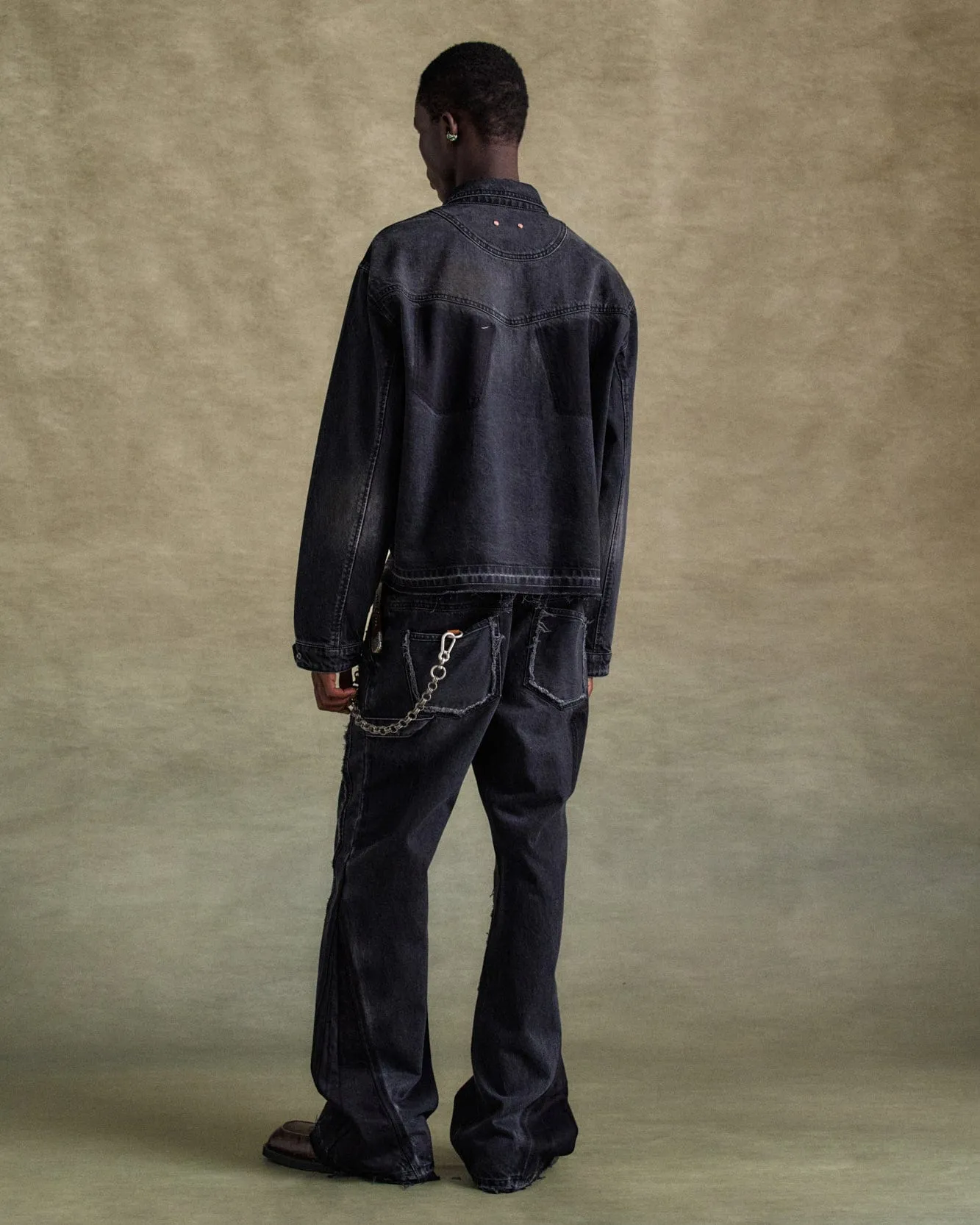 RODEO MOTORCYCLE DENIM JACKET awa675m(BLACK) sold by Andersson Bell product image thumbnail 5