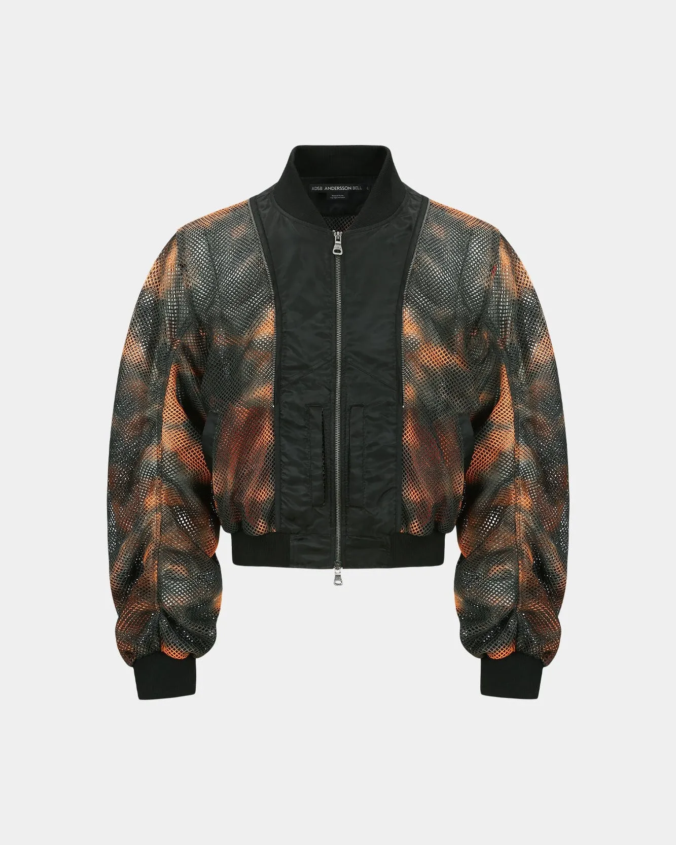 UNISEX DOUBLE LAYER MESH BOMBER awa701u(BLACK) sold by Andersson Bell product image thumbnail 2