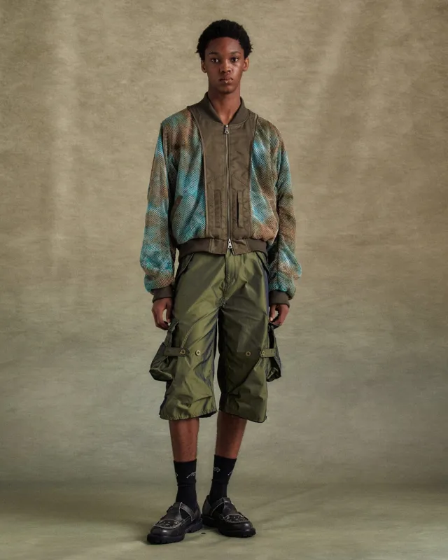 UNISEX DOUBLE LAYER MESH BOMBER awa701u(BROWN) sold by Andersson Bell