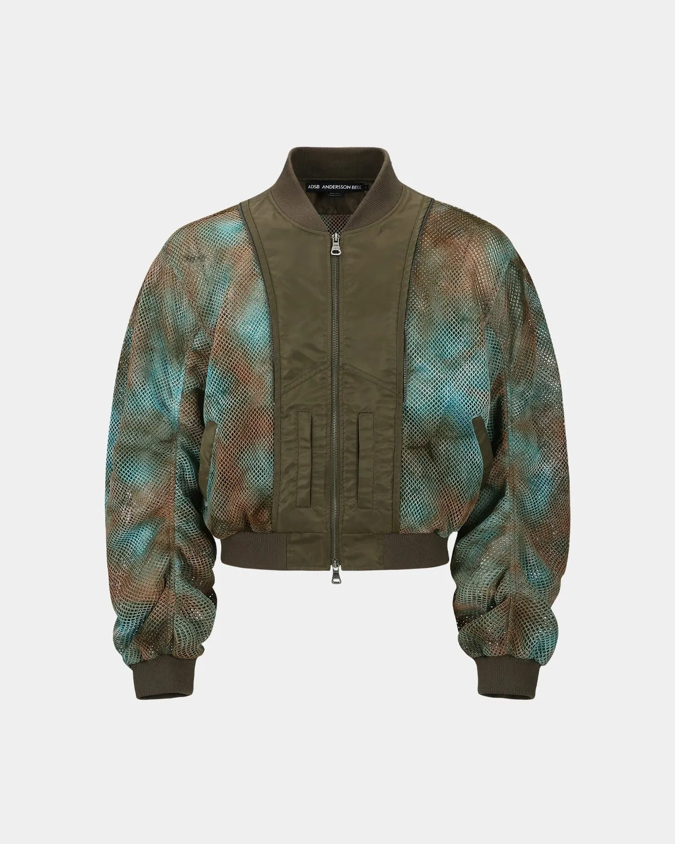 UNISEX DOUBLE LAYER MESH BOMBER awa701u(BROWN) sold by Andersson Bell product image thumbnail 2