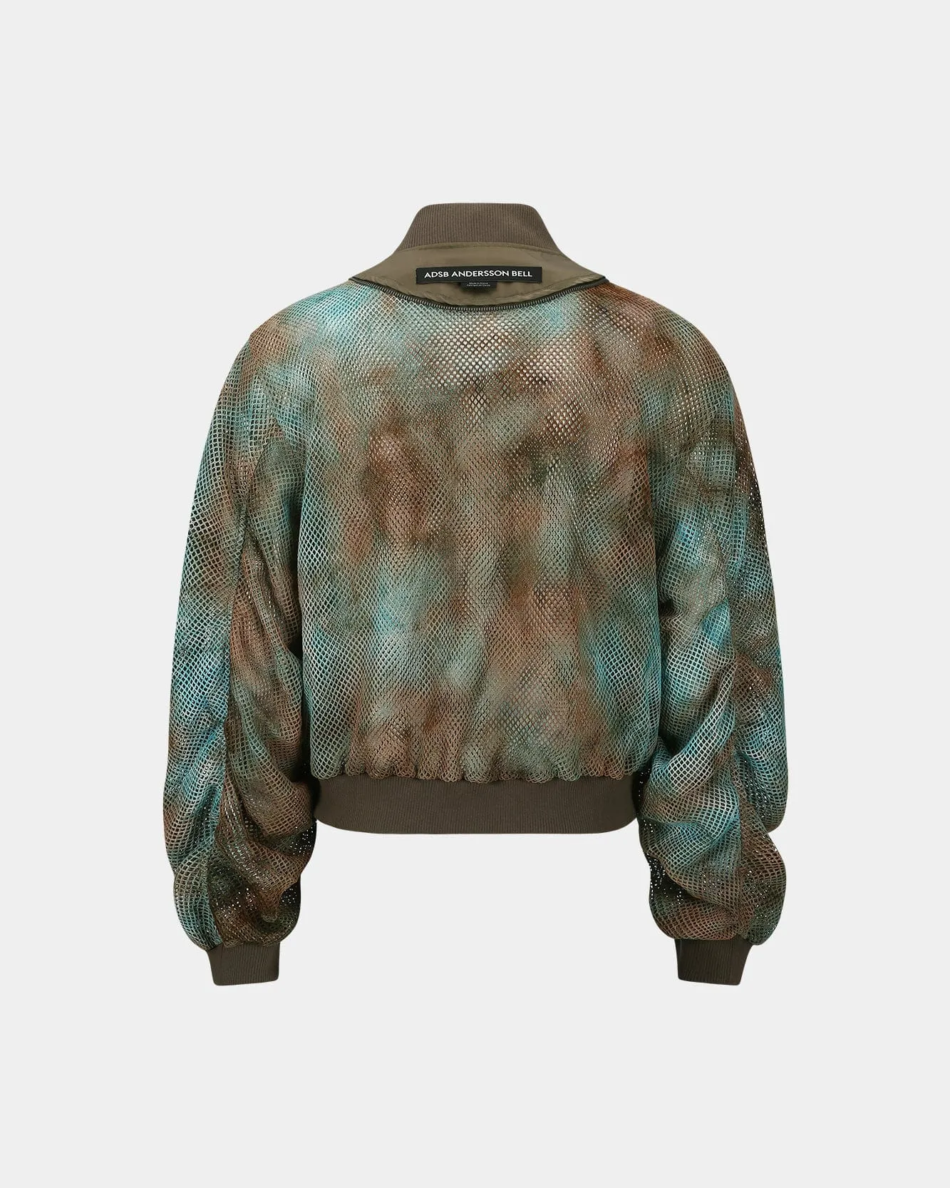 UNISEX DOUBLE LAYER MESH BOMBER awa701u(BROWN) sold by Andersson Bell product image thumbnail 4