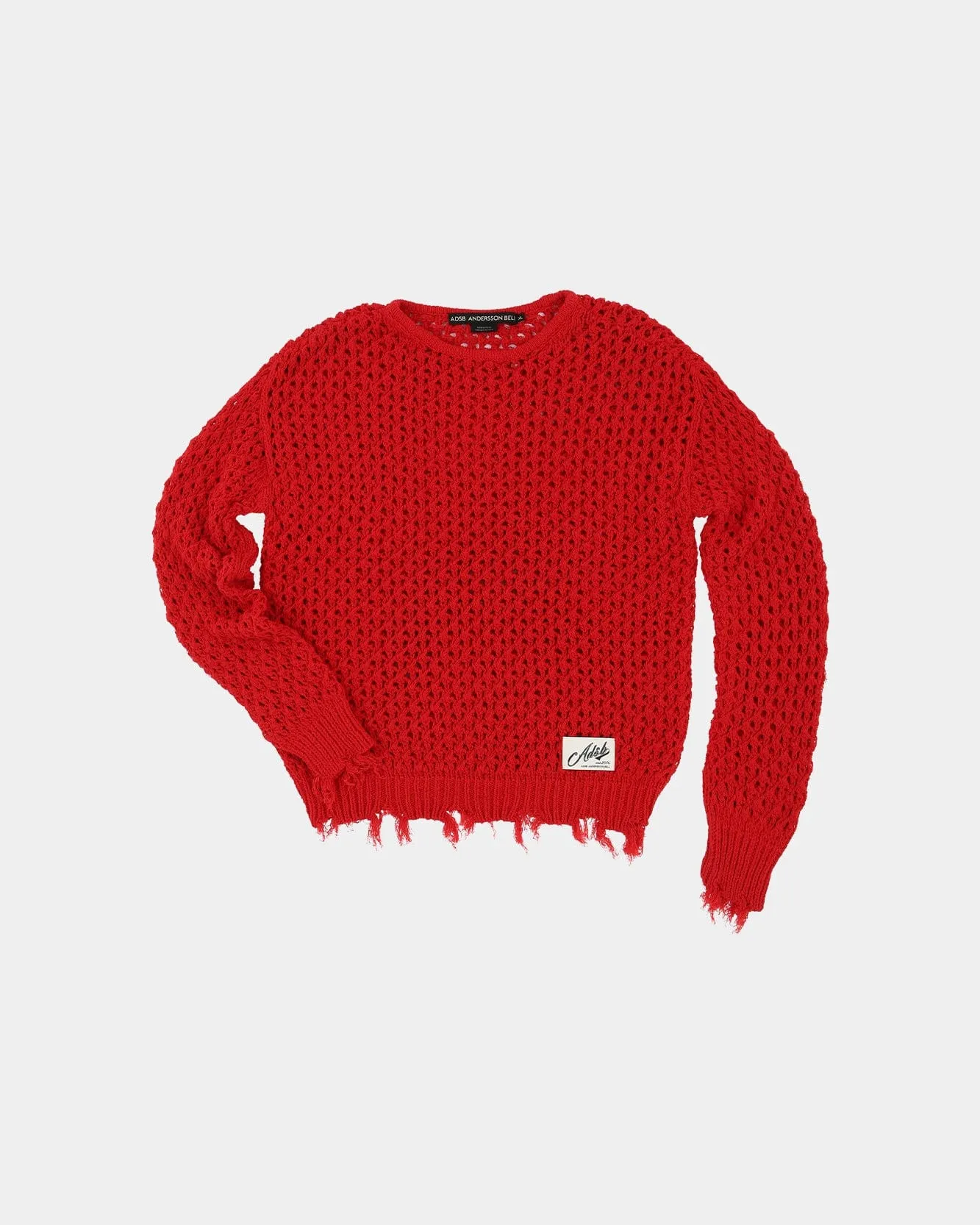 UNISEX DAMAGED BOATNECK SWEATER atb1240u(RED) sold by Andersson Bell product image thumbnail 2