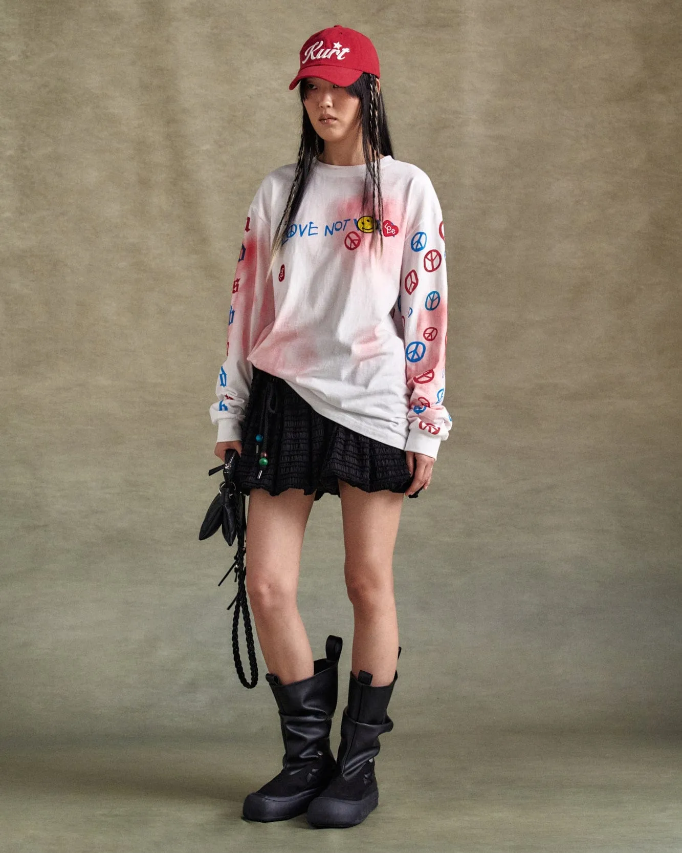 UNISEX LOVE L/S T-SHIRTS atb1254u(WHITE) sold by Andersson Bell product image thumbnail 5