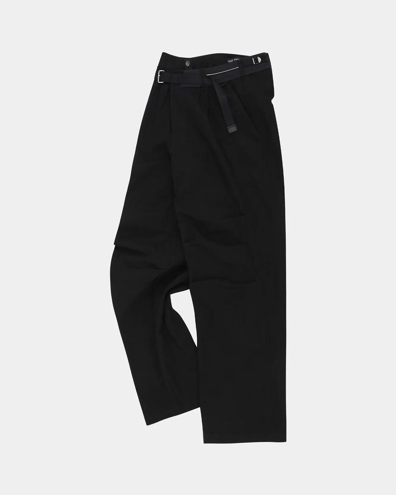UNISEX BLACK CROSS-OVER WIDE JEANS apa804u(BLACK) sold by Andersson Bell product image thumbnail 2