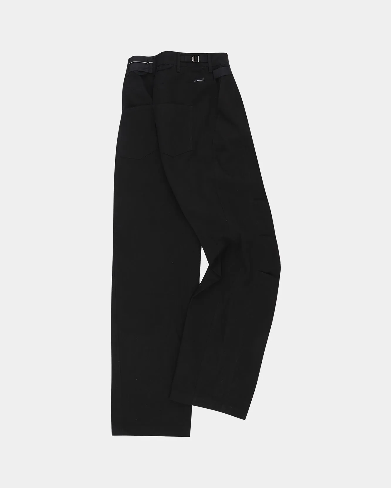 UNISEX BLACK CROSS-OVER WIDE JEANS apa804u(BLACK) sold by Andersson Bell product image thumbnail 3