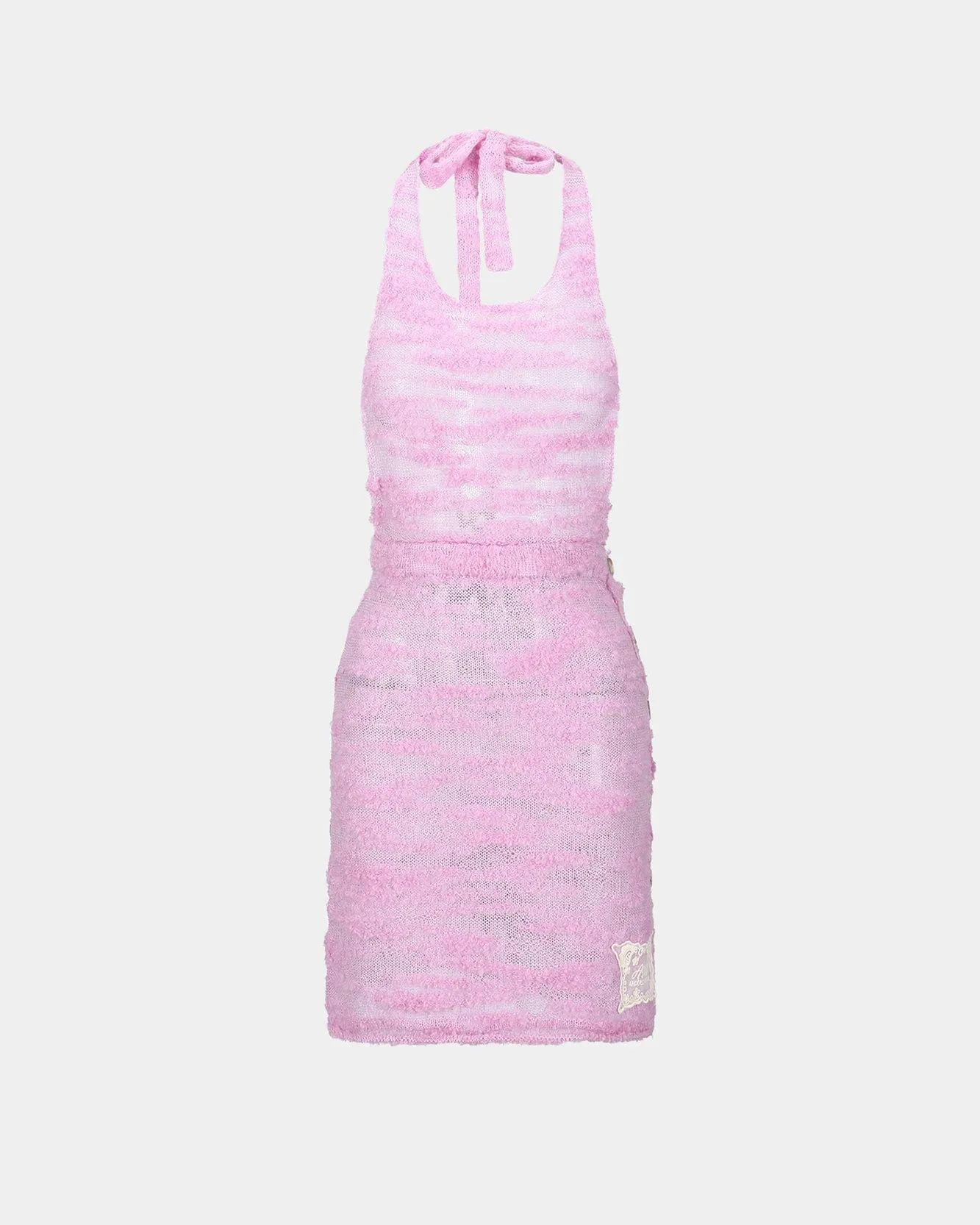 CLOUD HALTER KNIT DRESS atb1262w(PINK) sold by Andersson Bell product image thumbnail 2