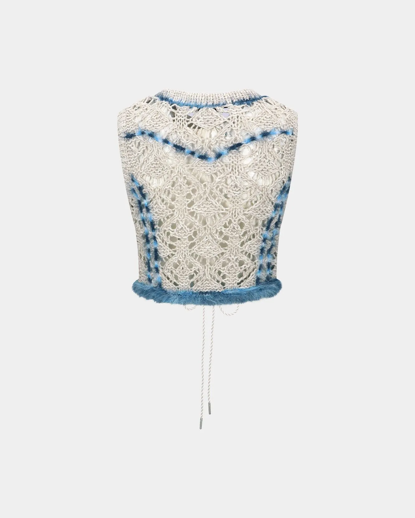 WESTERN LACE-UP KNIT VEST atb1318w(BEIGE) sold by Andersson Bell product image thumbnail 4