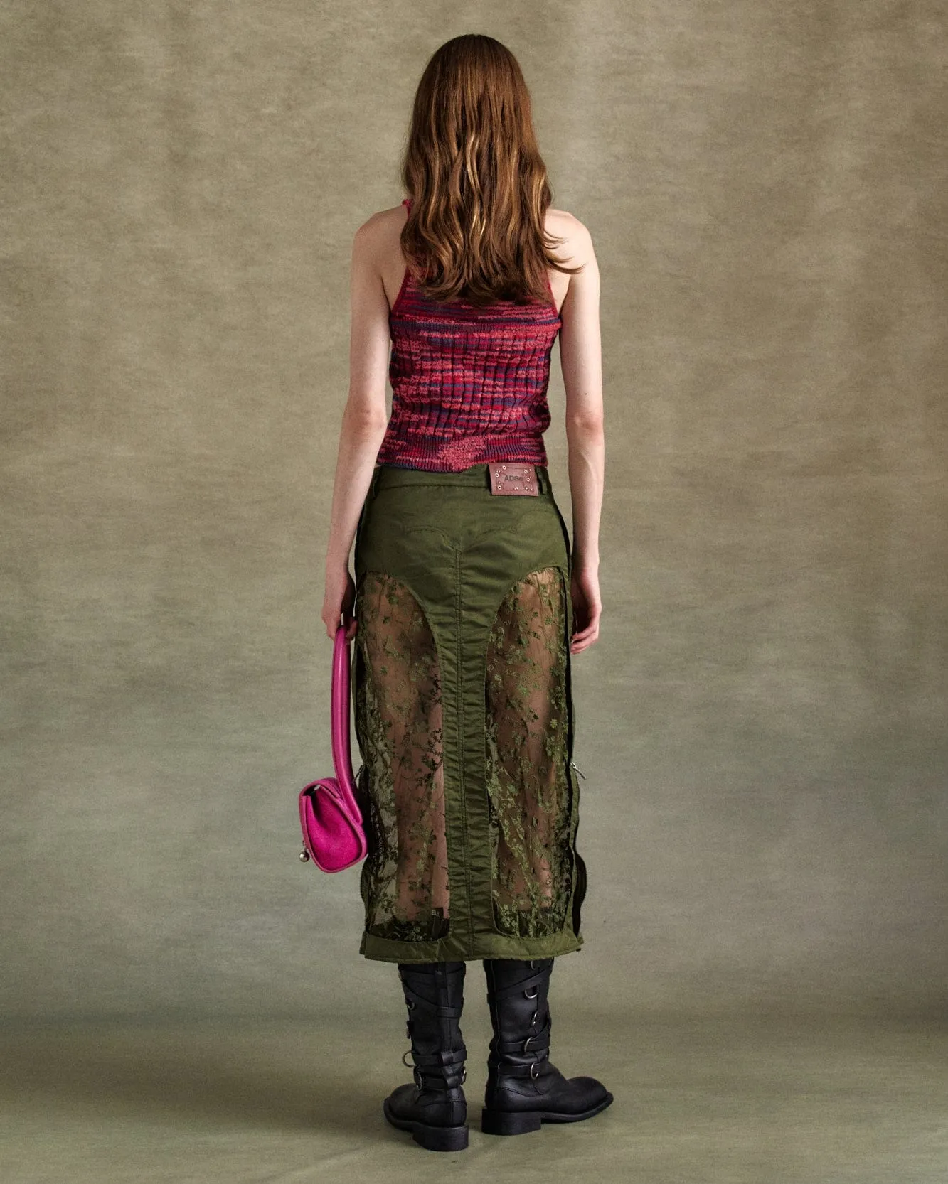 LAYERED KNIT TANK TOP atb1317w(RED) sold by Andersson Bell product image thumbnail 5