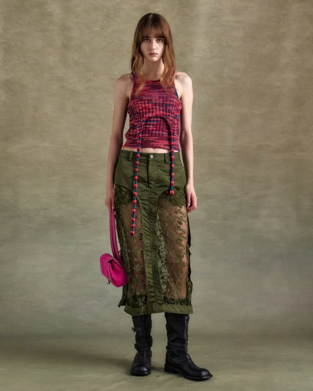 LAYERED KNIT TANK TOP atb1317w(RED) made by Andersson Bell