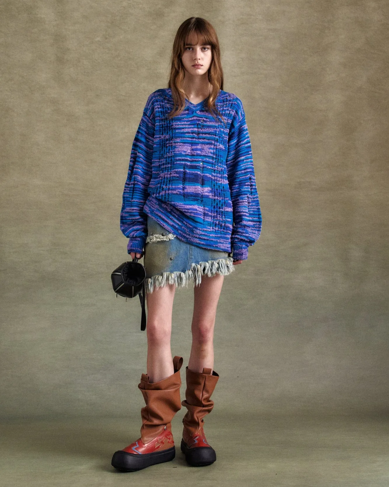 UNISEX GRUNGE KNIT PULLOVER atb1320u sold by Andersson Bell product image thumbnail 5