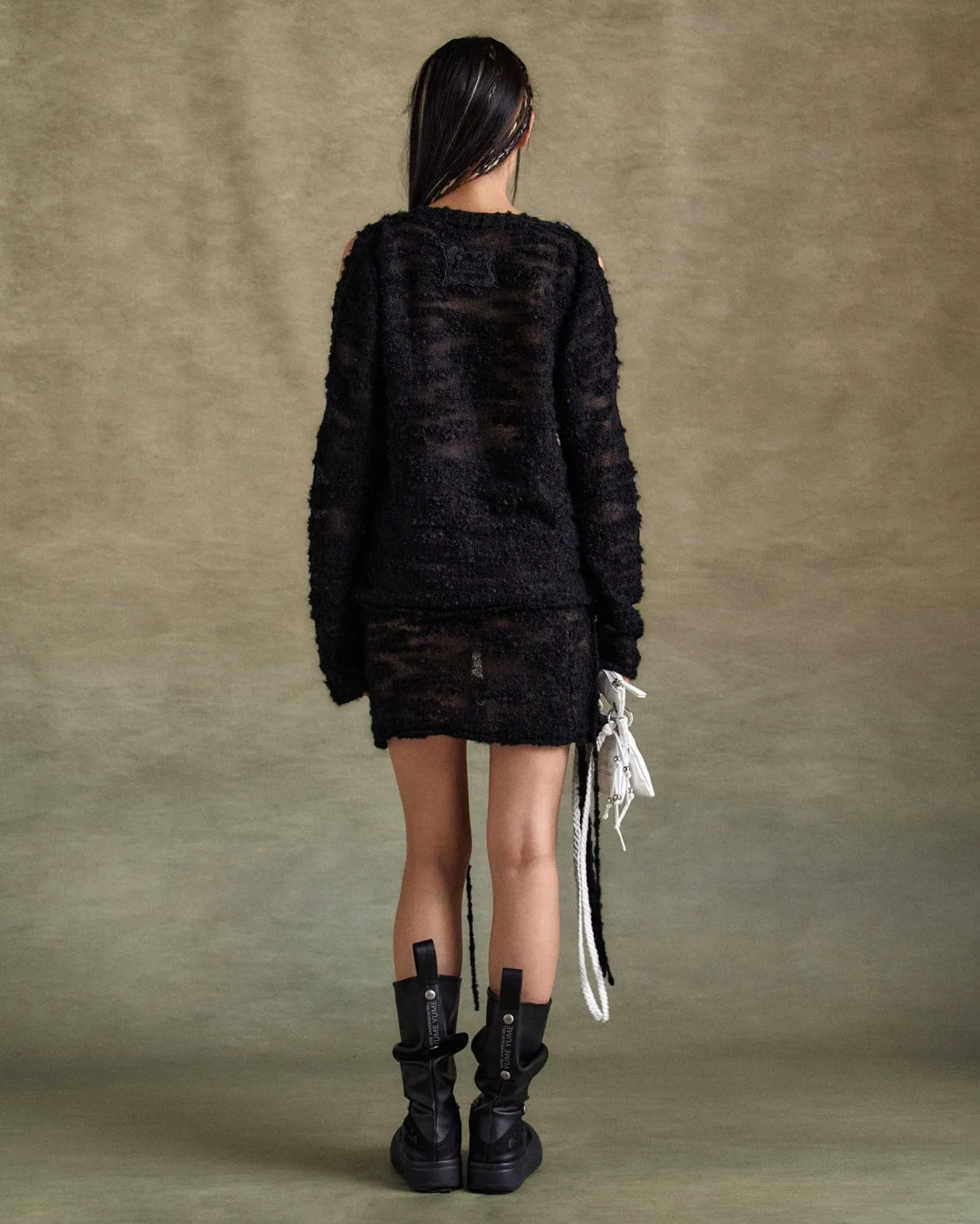 FIFI BUTTON PULLOVER KNIT atb1261w(BLACK) sold by Andersson Bell product image thumbnail 5