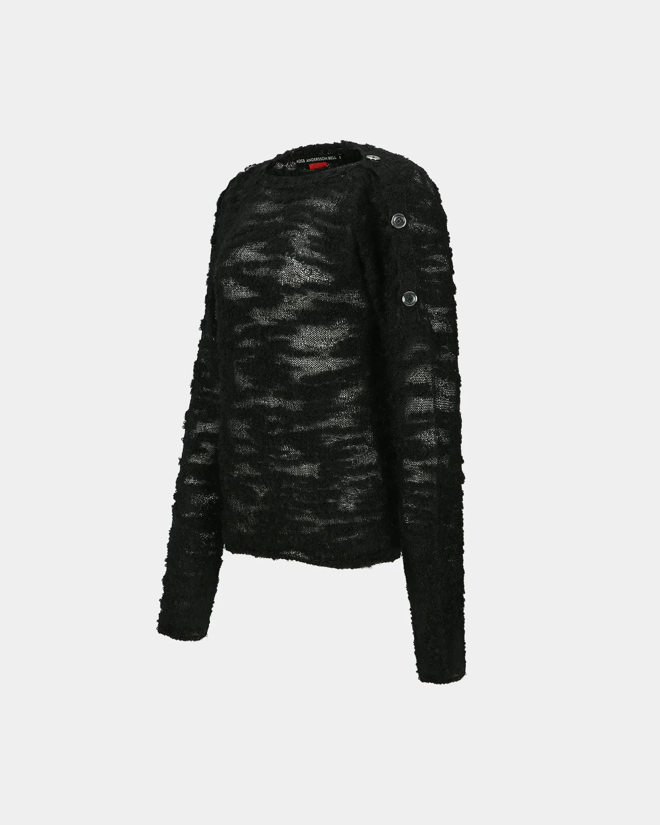 FIFI BUTTON PULLOVER KNIT atb1261w(BLACK) sold by Andersson Bell product image thumbnail 3