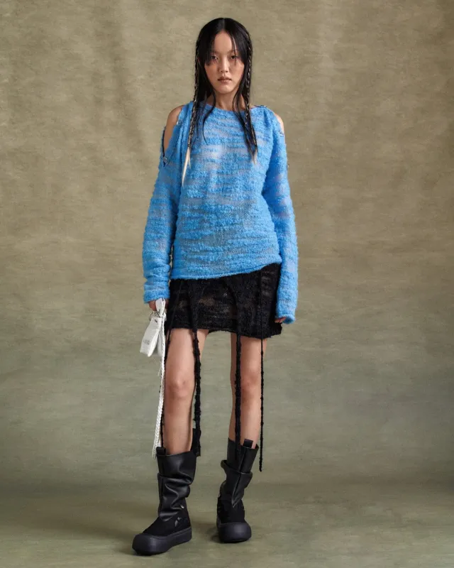 FIFI BUTTON PULLOVER KNIT atb1261w(BLUE) sold by Andersson Bell