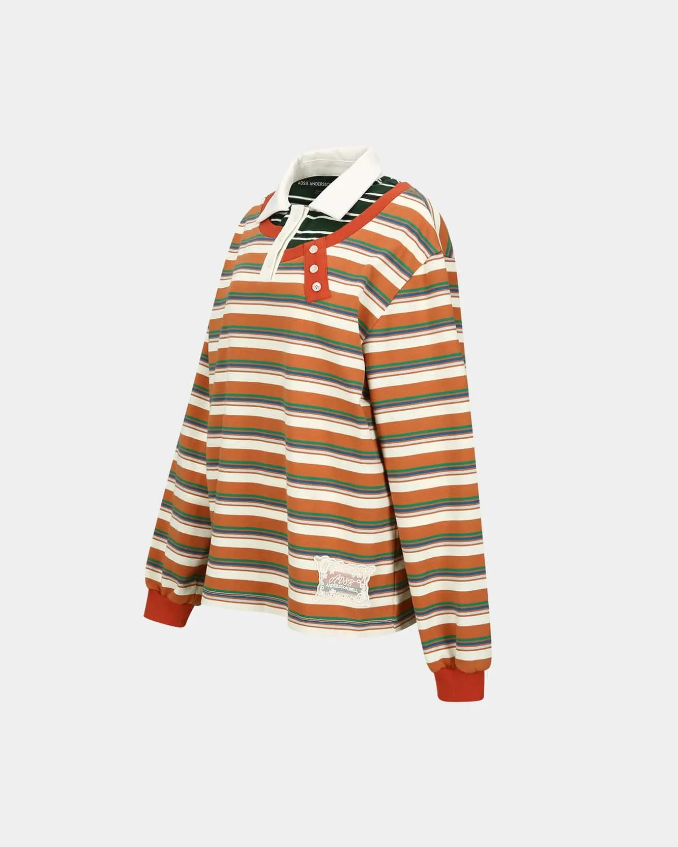 PIQUÉ INSERTED LONG SLEEVE T-SHIRTS atb1259w(MULTI) sold by Andersson Bell product image thumbnail 3