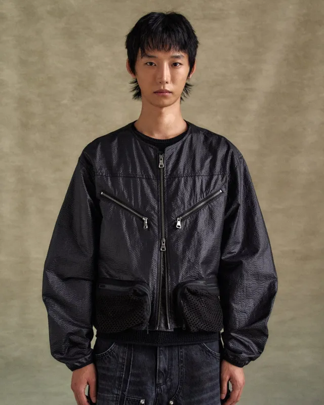 CONVEX COLLARLESS JACKET awa696m(BLACK) sold by Andersson Bell