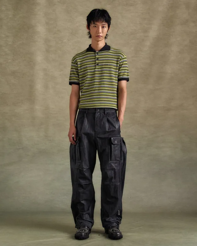 SOLINA COATED CARGO PANTS apa805m(BLACK) made by Andersson Bell