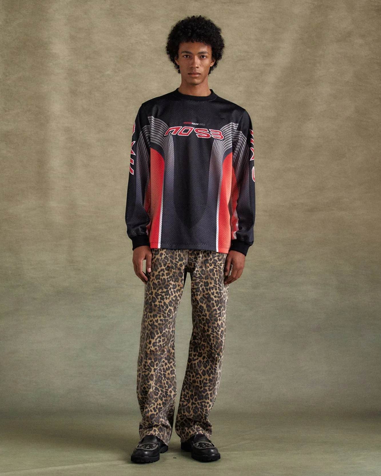 LEOPARD CARPENTER JEANS apa812m(BEIGE) sold by Andersson Bell product image thumbnail 4