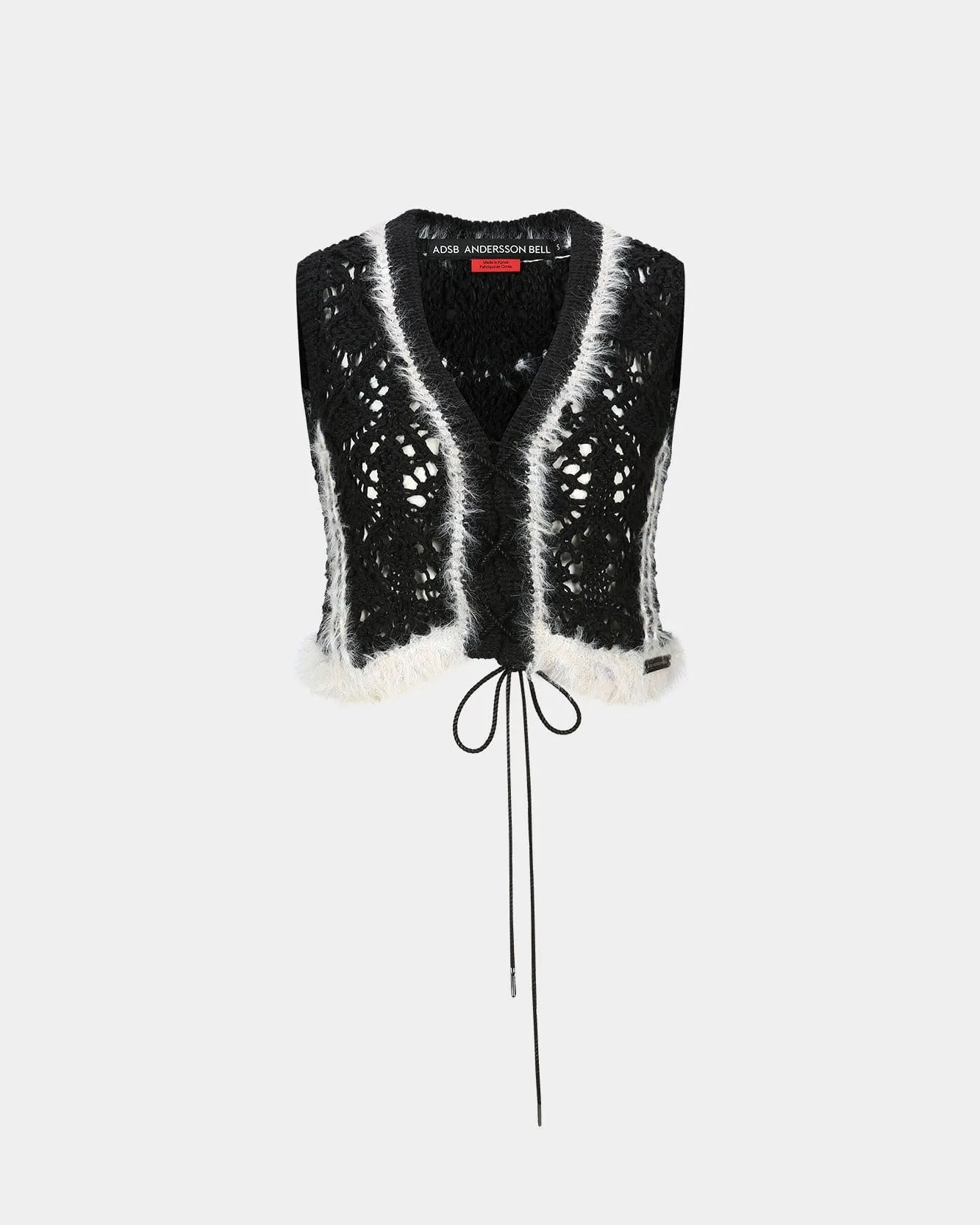 WESTERN LACE-UP KNIT VEST atb1318w(BLACK) sold by Andersson Bell product image thumbnail 2