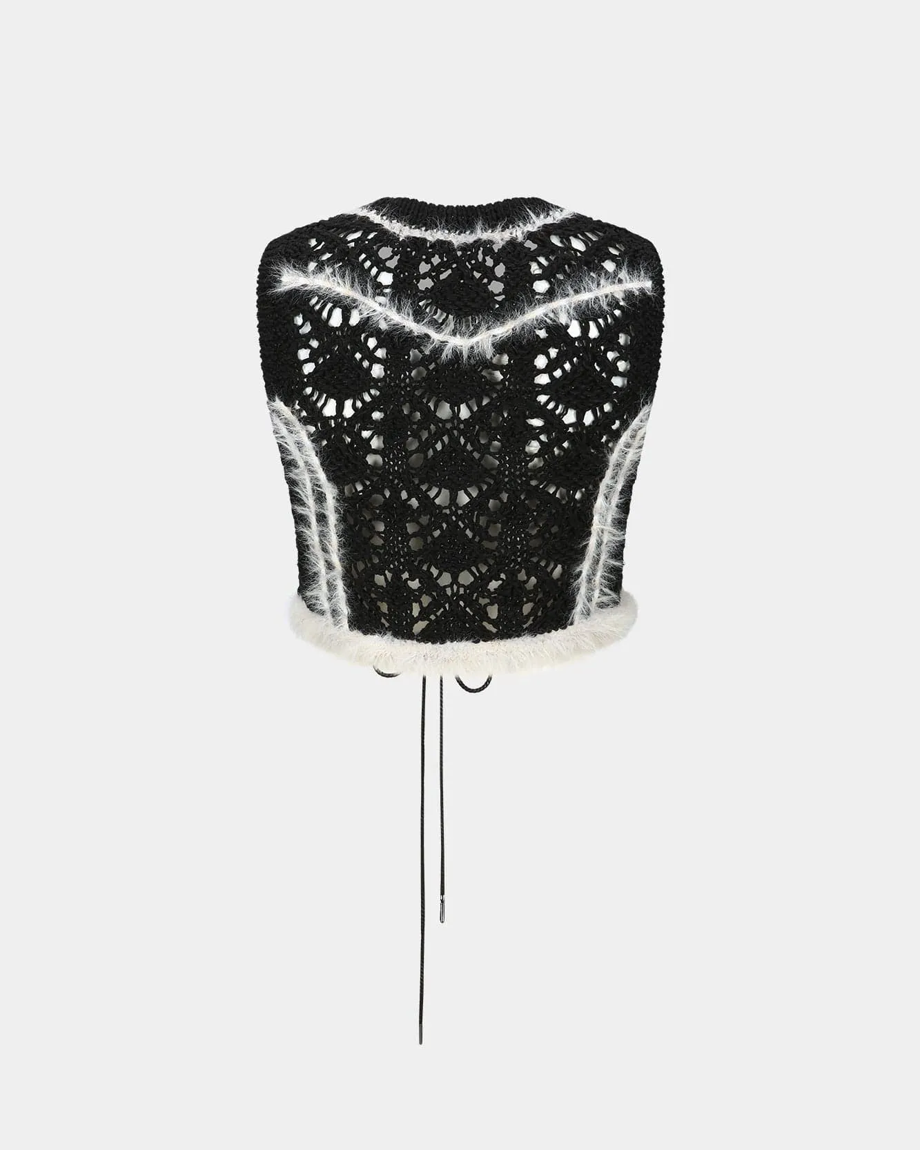 WESTERN LACE-UP KNIT VEST atb1318w(BLACK) sold by Andersson Bell product image thumbnail 4