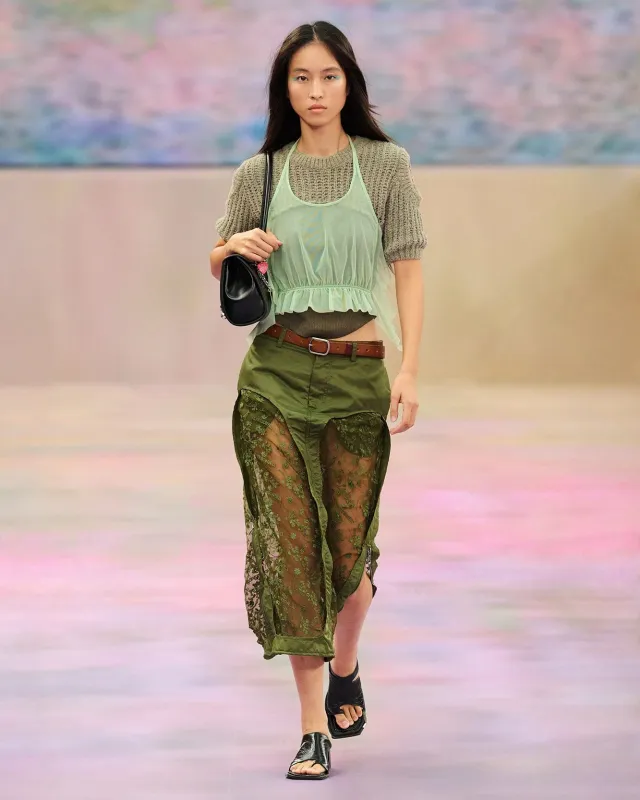 CUT-OUT COMBINATION KNIT TOP atb1315w(BEIGE) sold by Andersson Bell