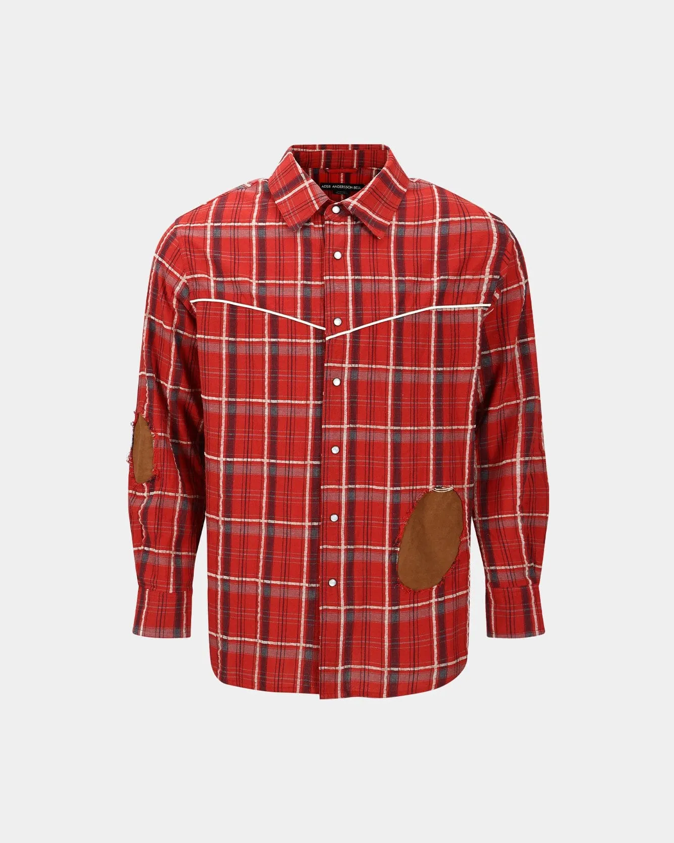 NOAH PATCH CHECK SHIRTS atb1238m(RED) sold by Andersson Bell product image thumbnail 2