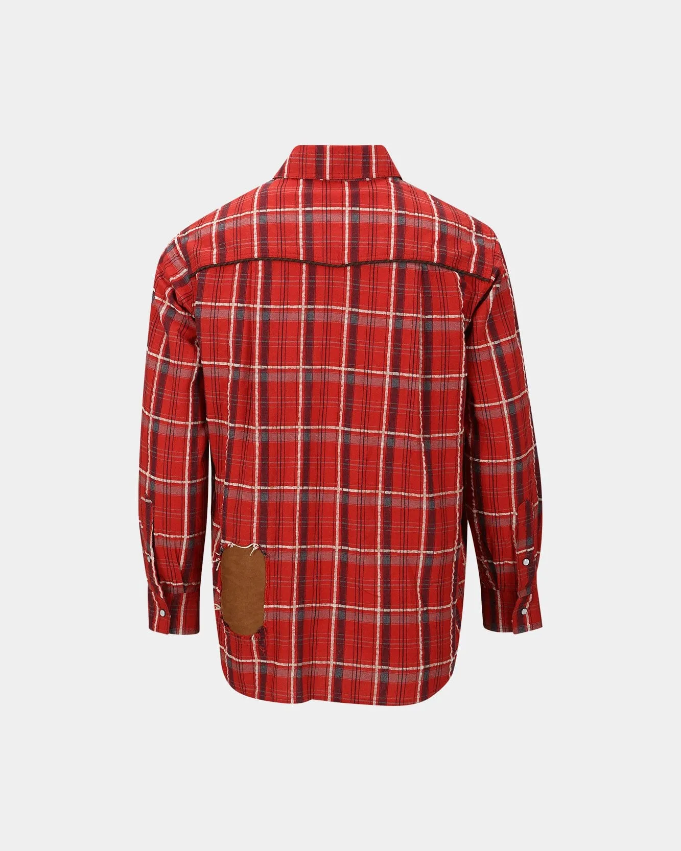 NOAH PATCH CHECK SHIRTS atb1238m(RED) sold by Andersson Bell product image thumbnail 4