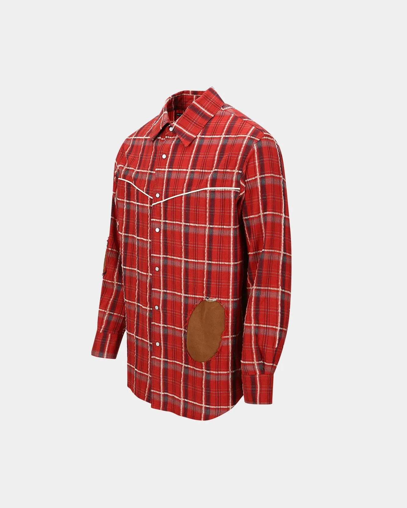 NOAH PATCH CHECK SHIRTS atb1238m(RED) sold by Andersson Bell product image thumbnail 3