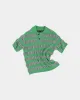 BUBBLE STRIPE POLO SWEATER atb1246m(GREY/GREEN) sold by Andersson Bell