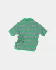 BUBBLE STRIPE POLO SWEATER atb1246m(GREY/GREEN) sold by Andersson Bell