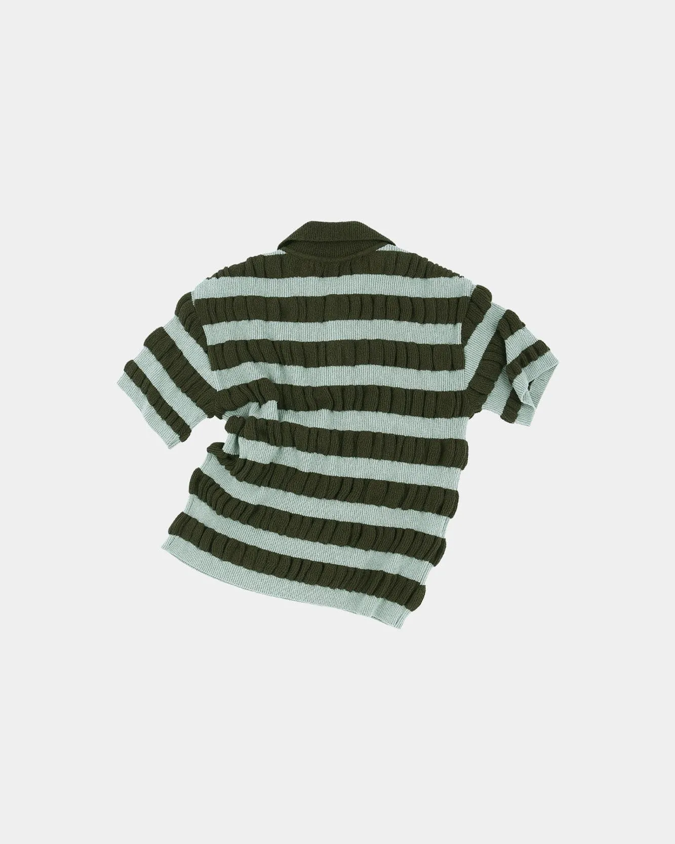 BUBBLE STRIPE POLO SWEATER atb1246m(BROWN/MINT) sold by Andersson Bell product image thumbnail 3