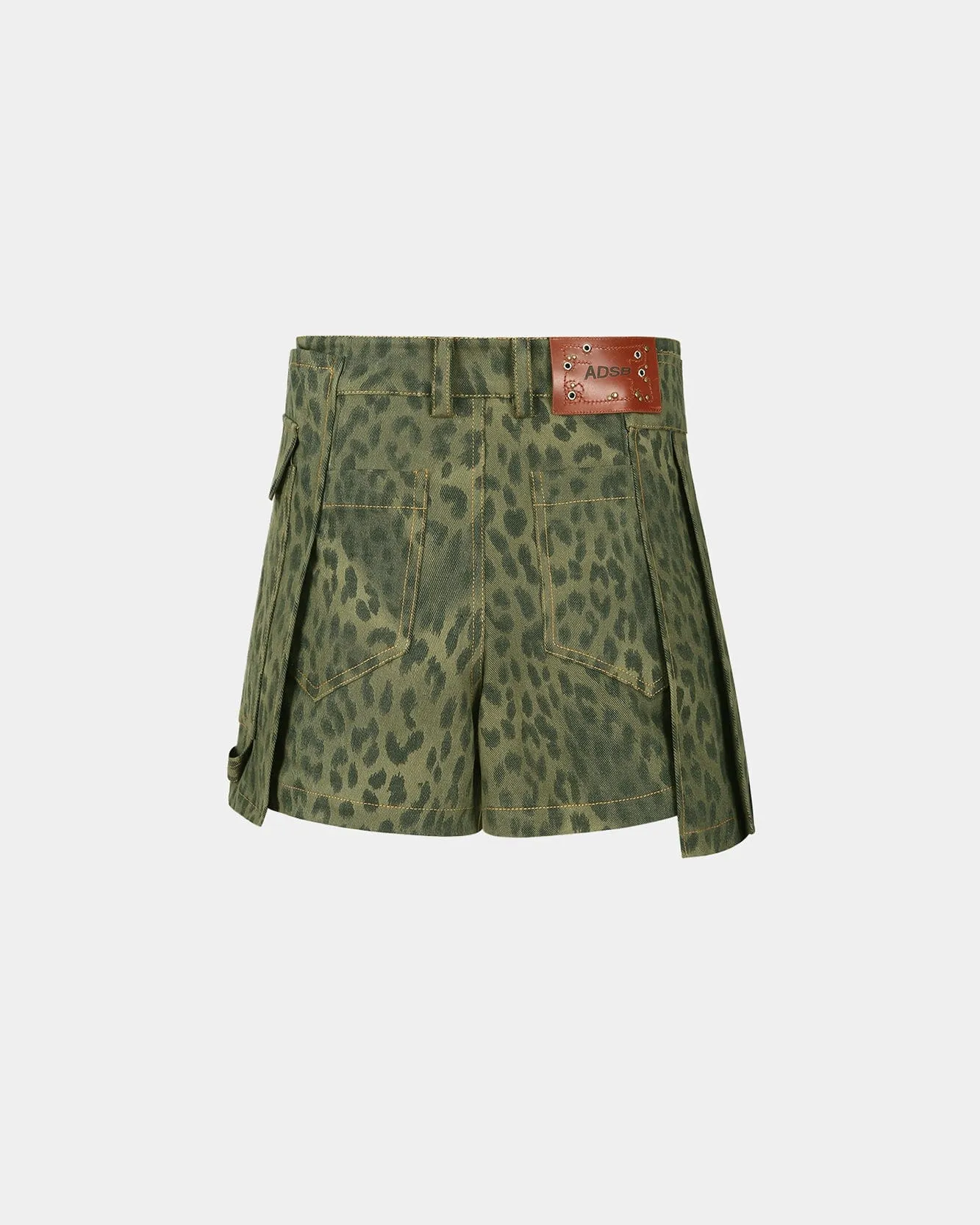 LEOPARD WRAP SKIRT PANTS apa830w(KHAKI) sold by Andersson Bell product image thumbnail 4