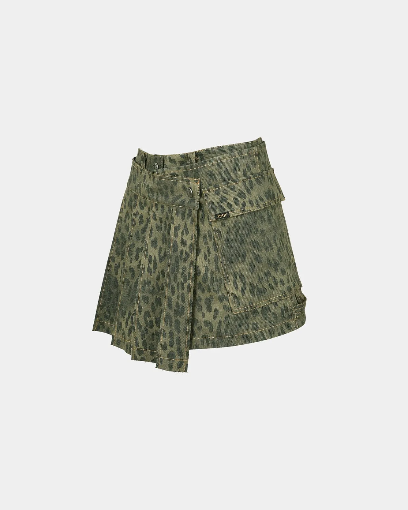 LEOPARD WRAP SKIRT PANTS apa830w(KHAKI) sold by Andersson Bell product image thumbnail 3