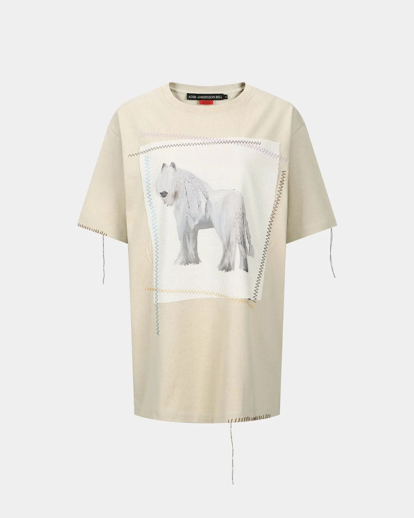(ESSENTIAL) HORSE PATCH OVERSIZED T-SHIRT atb1322w(BEIGE) sold by Andersson Bell product image thumbnail 2