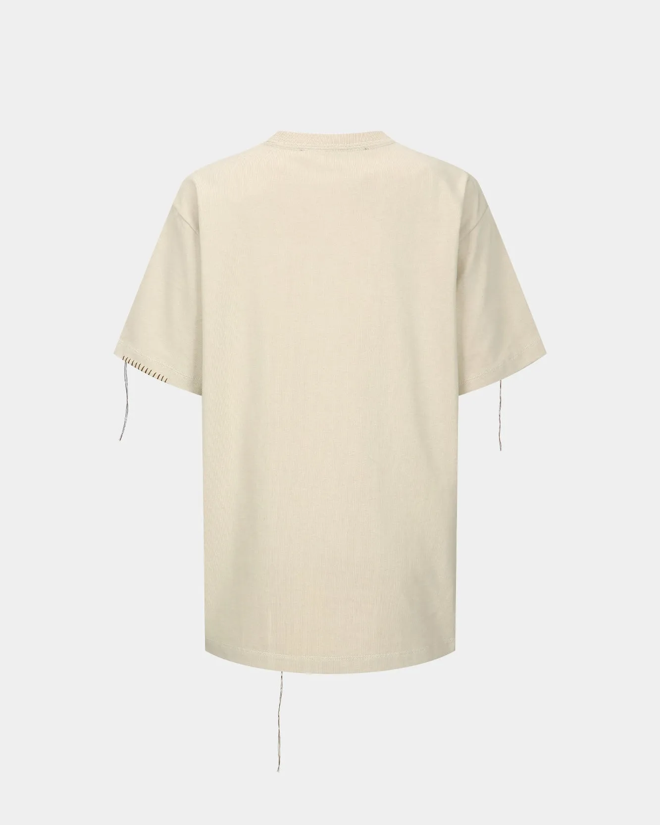 (ESSENTIAL) HORSE PATCH OVERSIZED T-SHIRT atb1322w(BEIGE) sold by Andersson Bell product image thumbnail 4